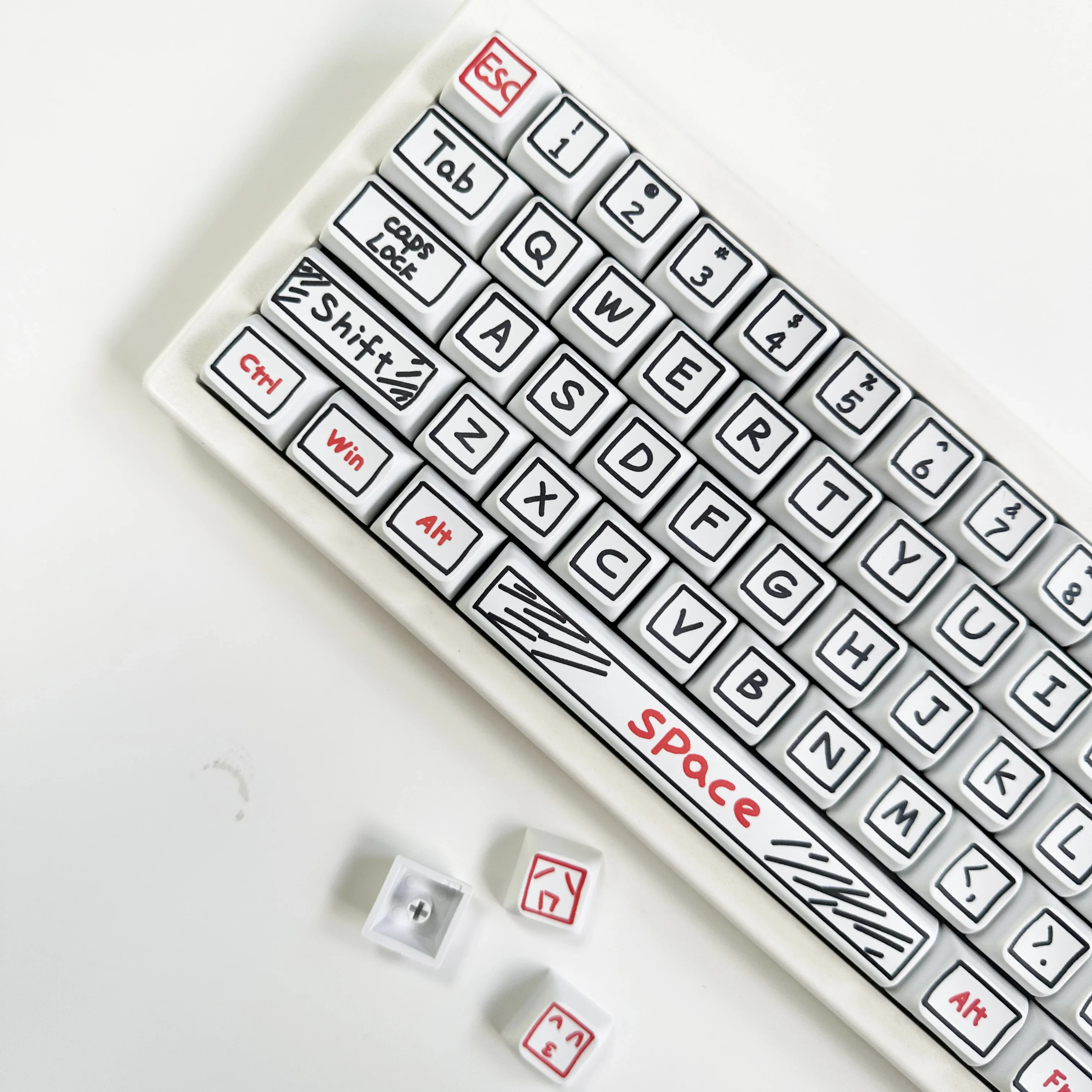125 キー XDA プロファイル落書きテーマキーキャップ PBT 染料昇華カスタマイズされた DIY キーキャップゲーム用メカニカルキーボード MX スイッチ
