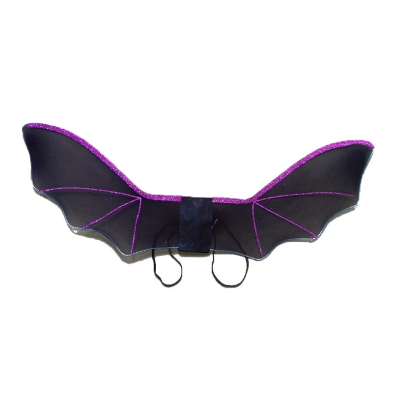 Halloween Fledermaus Flügel für Kinder, glitter Fledermaus Flügel Cosplay Fledermaus Flügel Kostüme Halloween Cosplay Teufel Flügel für Jungen Mädchen 6XDA