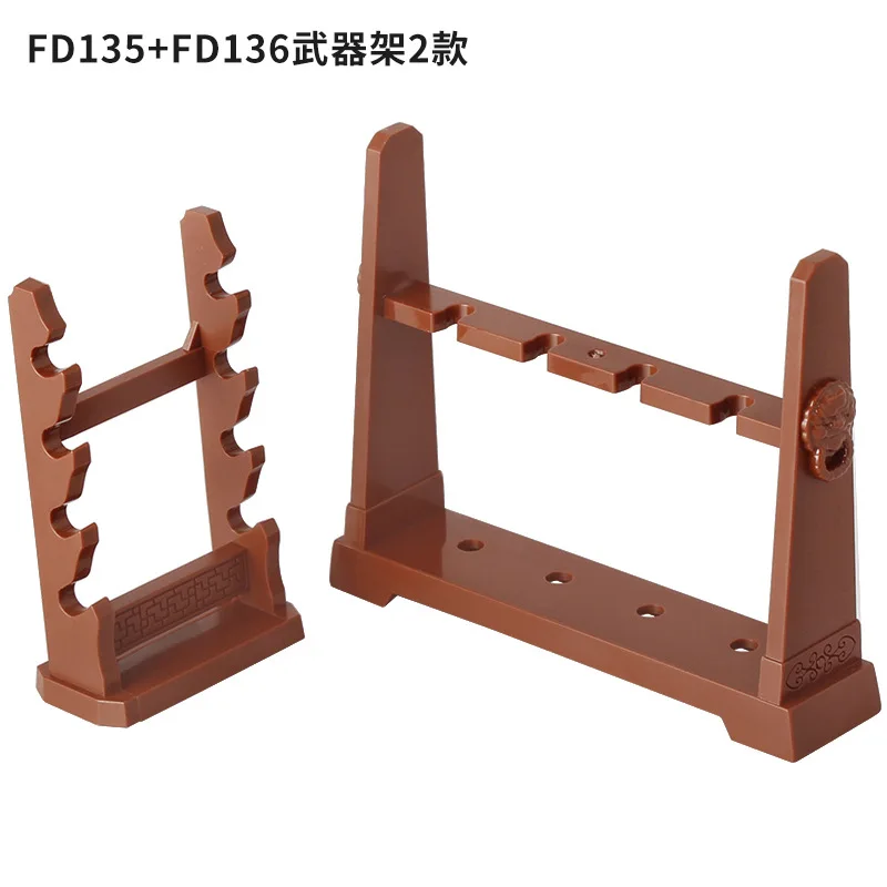 Weapons Rack MOC Building Blocks Knife/Sword/Axe/Hammer Display Stand Model Bricks Toys Compatible With LEGO