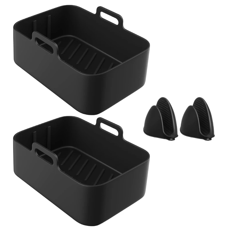 Silikonowy kosz na frytownice wielokrotnego użytku Siliocne miska na frytownice silikonową rękawicą Drop Shipping