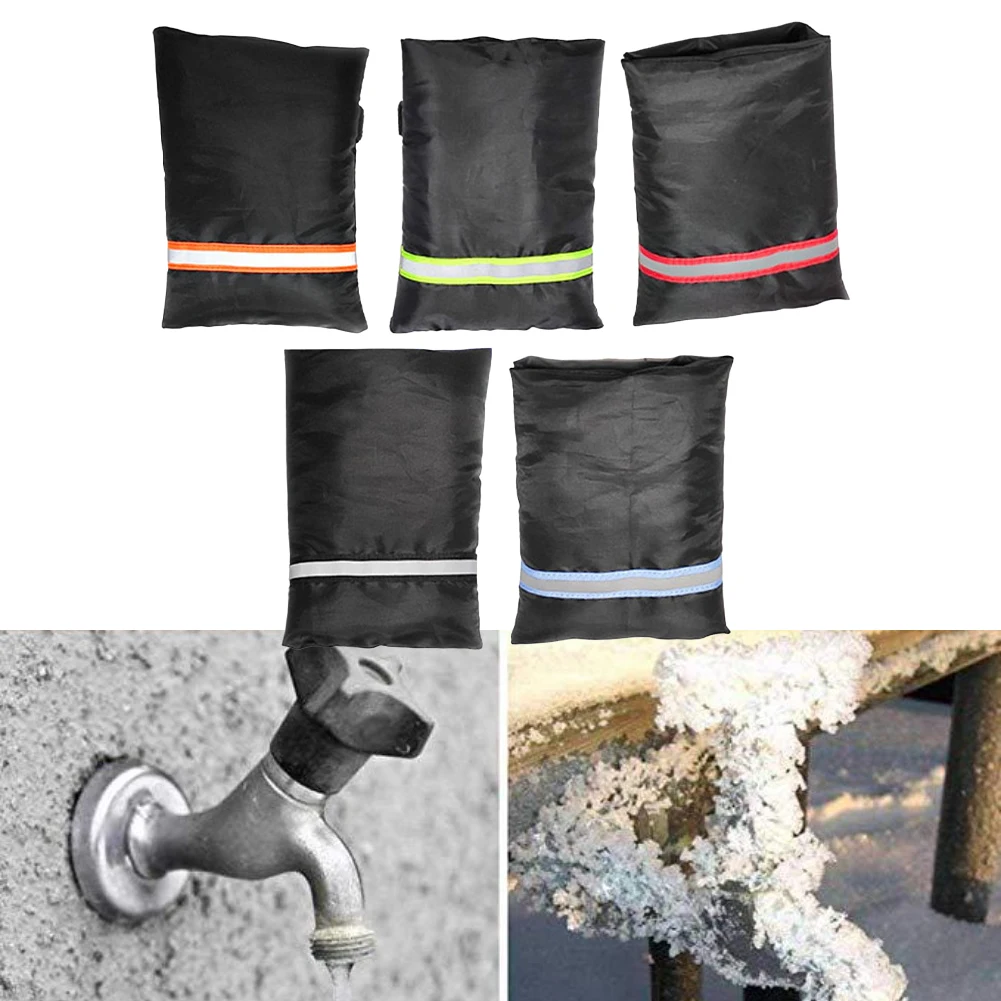 4Pcs Winter Faucet Covers Anti-freezing And Heat Insulation Waterproof Reusable Faucet Protection Cover With Reflective Strip