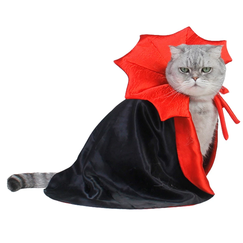 Costume d\'Halloween amusant pour animaux de compagnie, vêtements de cosplay, cape de chaton, accessoires de festival de Noël, chien, chat, chiot,