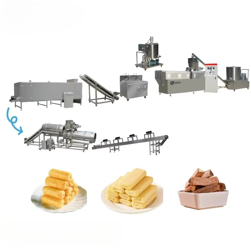 Core Filling Snack Chocolate Cream Core Filling Center Filled Chocolate Pillow Puff Snack Food Extruder Machine Production Line