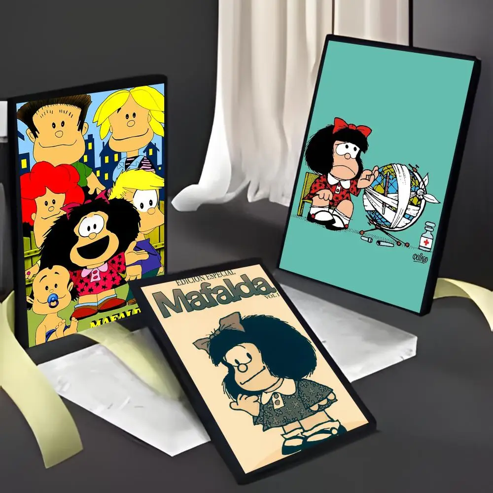 Satirical Political Comic Anime M-Mafalda Poster American Film Mural Home Childrens Room Wall Decor Print