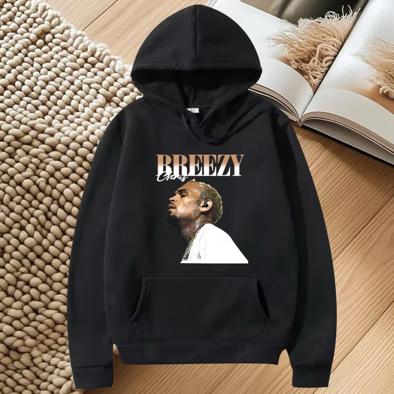 

2025 Chris Brown Breezy classic hoodie men women vintage Long sleeve Sweatshirt with print Graphics oversized hoodie unisex