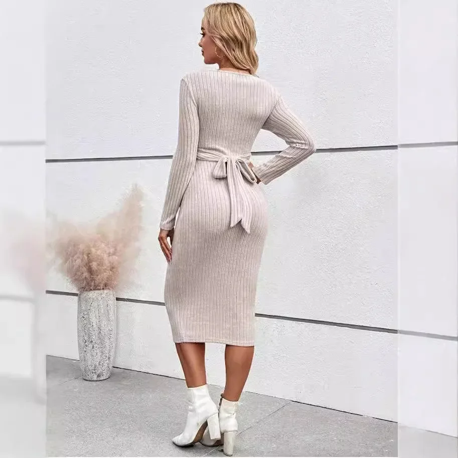 Herbst Winter Amerikaner lässig über Krawatten eine Linie schlankes Kleid Mutterschaft elegant eine Linie heiße Kleidung für schwangere Frauen Schwangerschaft