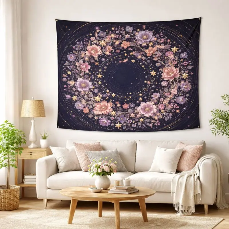 VIKAMA Mysterious Full Sight Eye Sun Moon Tapestry, Bohemian Wall Hanging Decor for Bedroom Living Room, Galaxy Home Art