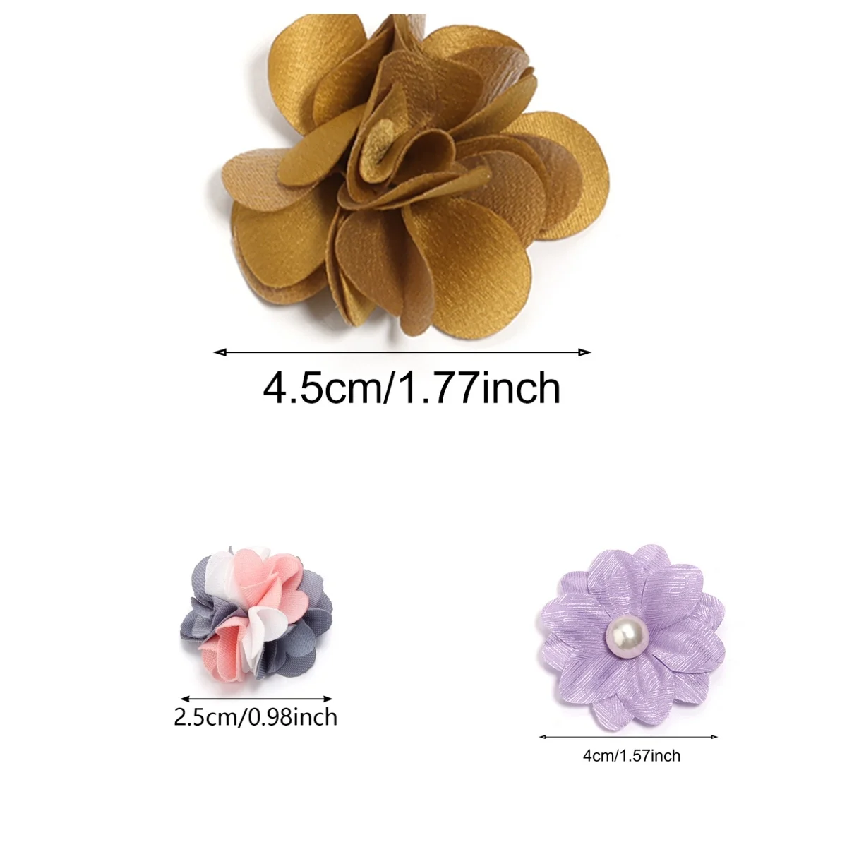 10Pcs Cloth Fribric Flower Charm Fringed Flat Base Tassel for Jewelry Making DIY Headwear Clothing Decoration Accessories