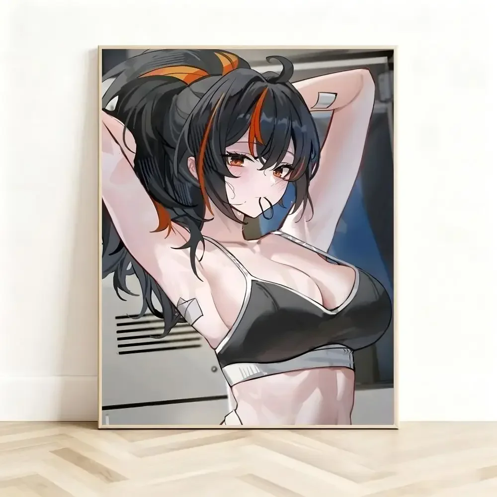 Stylish Action Game Z-Zenless Zone Zero Zhu Yuan Poster Classic Self-Adhesive PP Wall Sticker for Living Room Bar Decor Gift