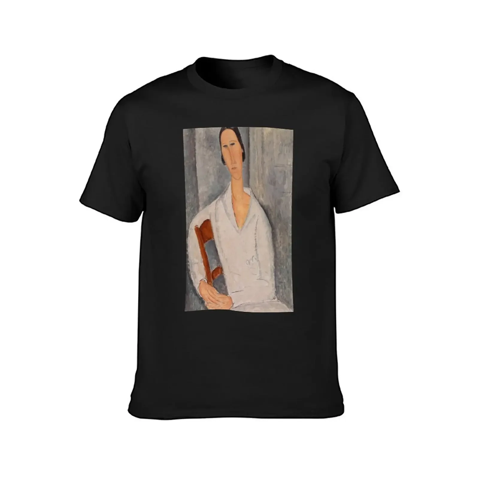 Vintage Amedeo Modigliani Woman on Chair 1919 T-Shirt sports fans Aesthetic clothing plain black t shirts men