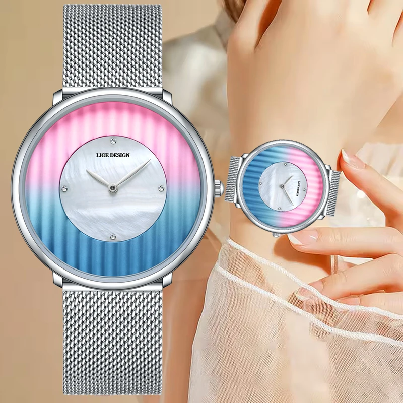 

LIGE лучший бренд класса люкс спортивные женские часы модные водонепроницаемые женские часы женские кварцевые наручные часы Relogio Feminino Montre Femme