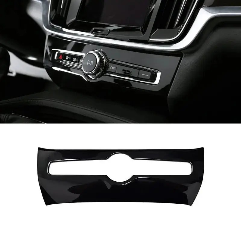 For Volvo XC60 S60 V60 S90 V90 XC40 C40 audio adjustment frame black decorative panel car accessories