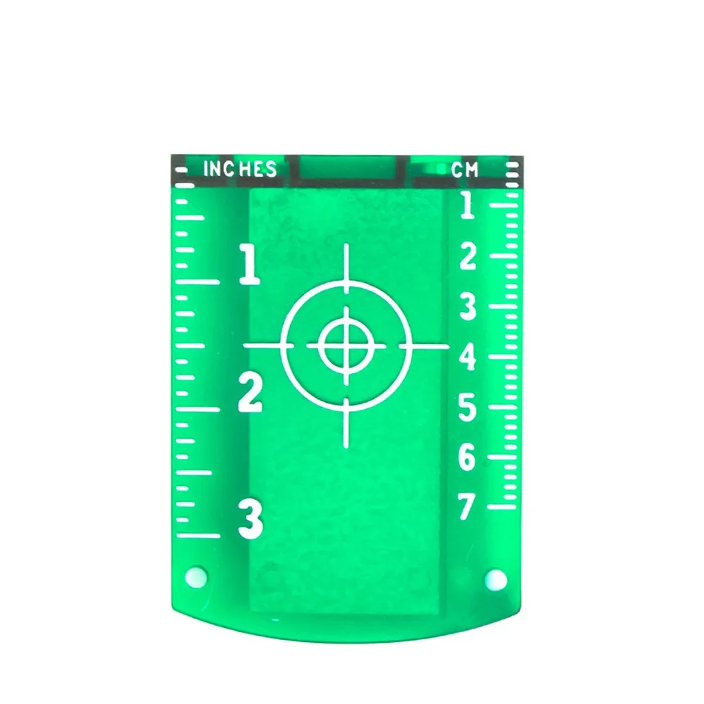 

2Pcs Red/Green Laser Level Target Board Magnetic Reflective Line Beam Distance Plate Multi-purpose Double Scale