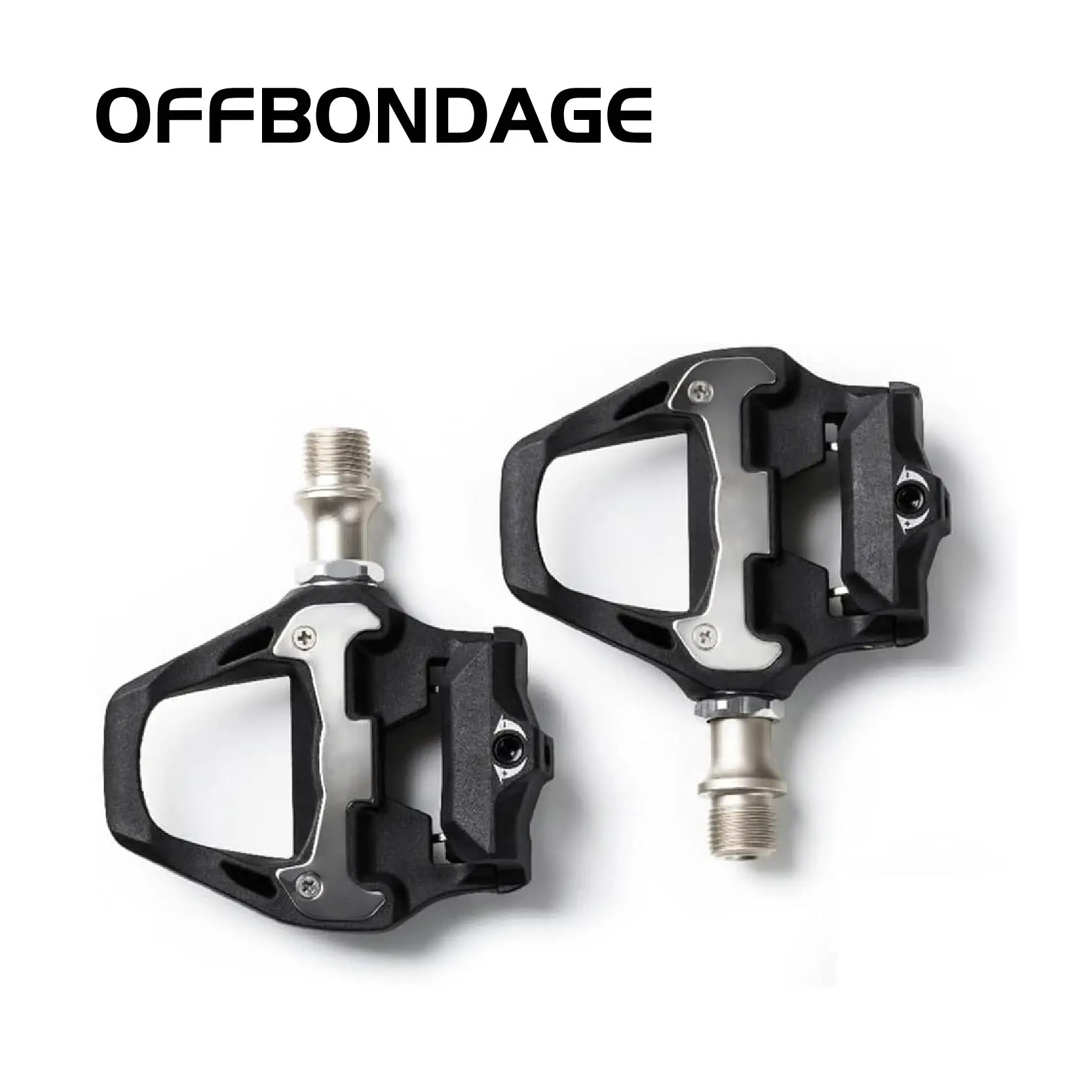 OFFBONDAGE Road Bike Pedal Nylon Bicycle Locking pedals Bike Bearing Cleats Clipless Pedal For SPD SL System With Locking plate