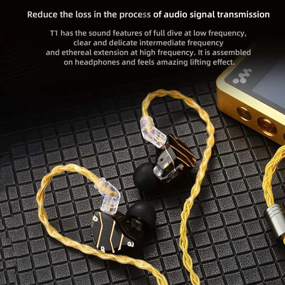 8-Strand QKZ T1 Headphone Cord Silver Plated Upgrade Cord KZ Earphone Cable 200 Core TC 3.5mm Jack KZ Wired Headphones