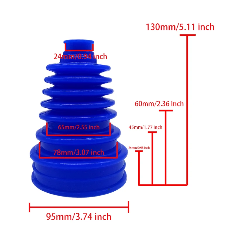 Blue Car Silicone CV Constant-velocity Cover Universal Strong Elasticity Drive Shaft Joint Boot Cover Aging resistance