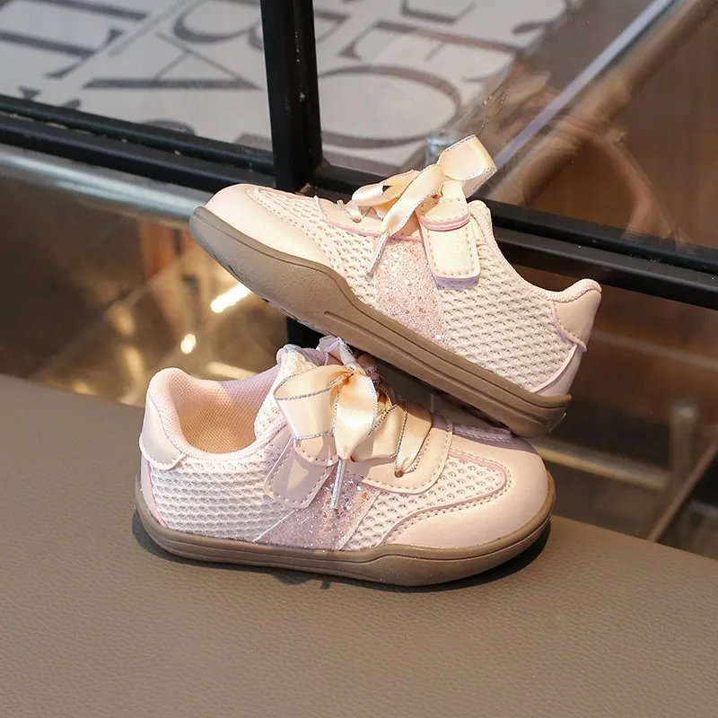 

Breathable Mesh Kids Shoes for Girls 2025 New Autumn Toddler Running Shoes Non-slip Lightweight Versatile School Skate Sneakers
