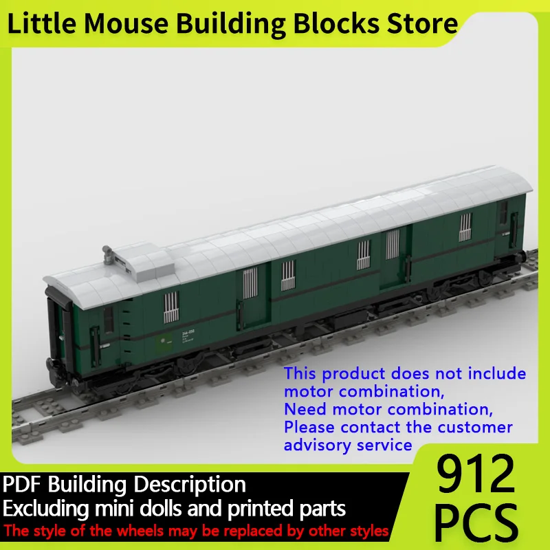 

City Car Model MOC Building Bricks Deutsche Reichsbahn Waggon Pw4üe Modular Technology Gifts Holiday Assemble Children Toys Suit