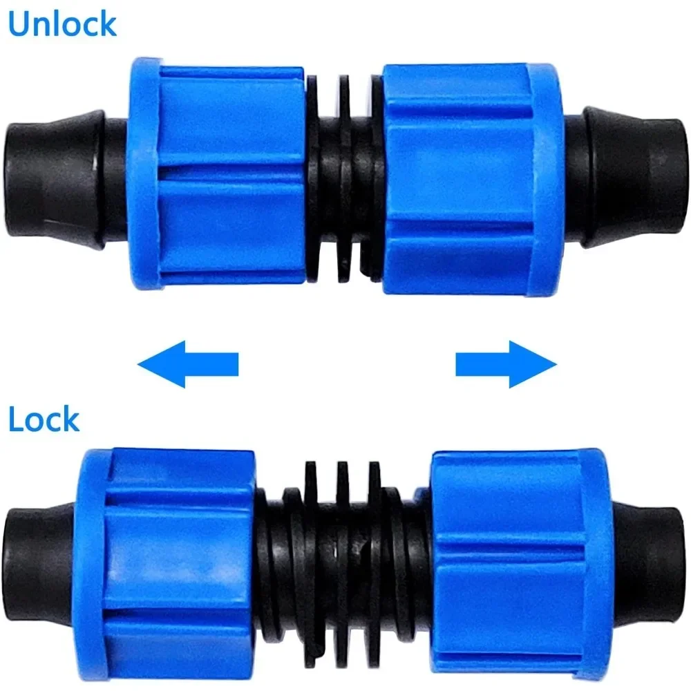 

16mm Drip Irrigation Coupling 20mm Blue Connector Farm Irrigation Tools 1/2" Universal Joint Drip Irrigation Tube Fittings