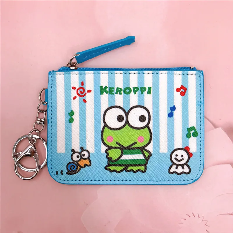 Kawaii Sanrio Kero Kero Keroppi Anime Cartoon Work Card Sleeve Change Card Bag Accessories Decoration Girls Toys for Kids Gift