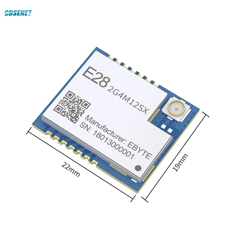 SX1281 Lora Wireless Module SMD CDSENET E28-2G4M12SX 12dbm 3KM BLE GFSK FLRC Lora High Speed IPEX Antenna