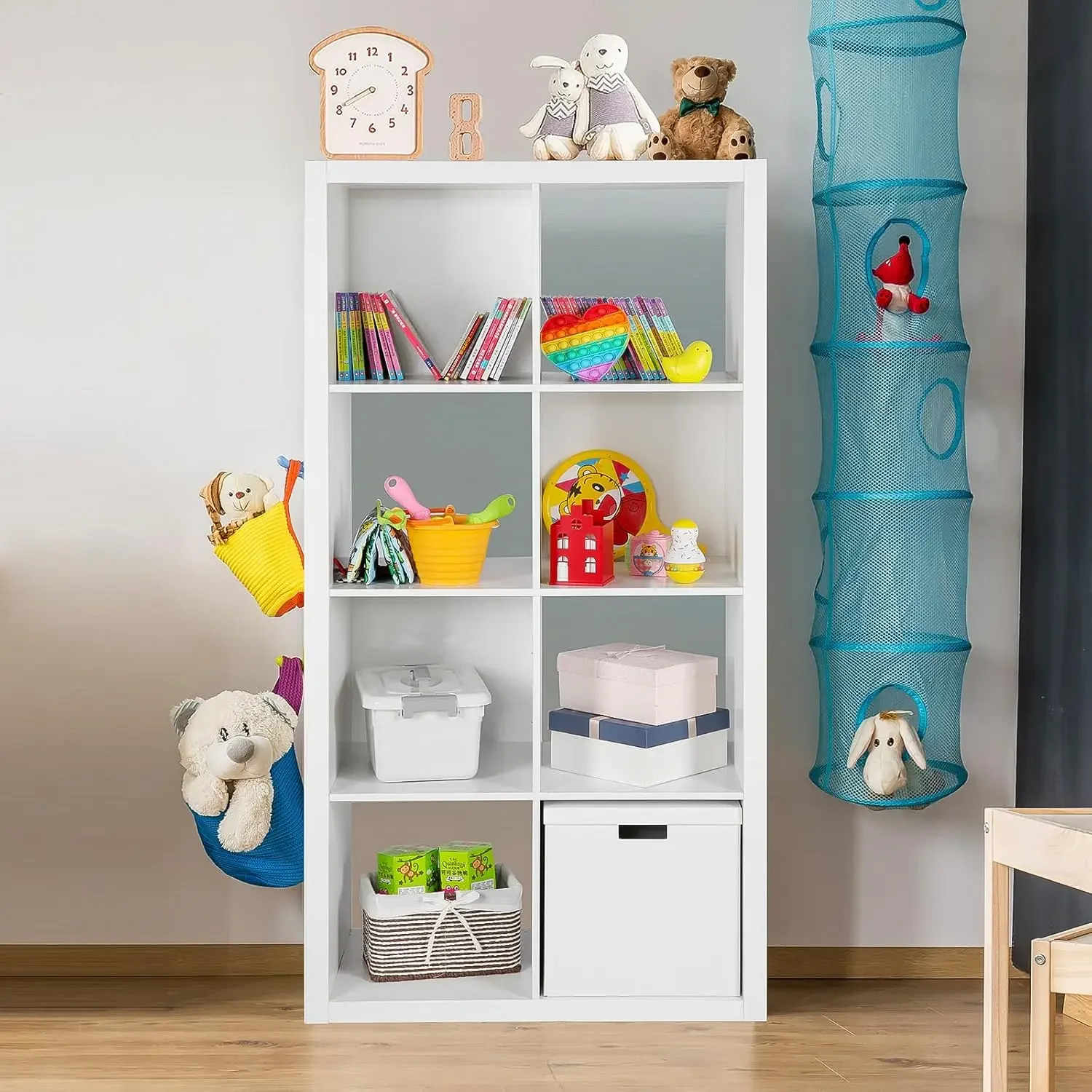 [Срочная распродажа, распродажа! ] Полка для хранения кубов 8 с очень толстым внешним краем, подходит для складных контейнеров для хранения 13 дюймов, органайзеров для книг