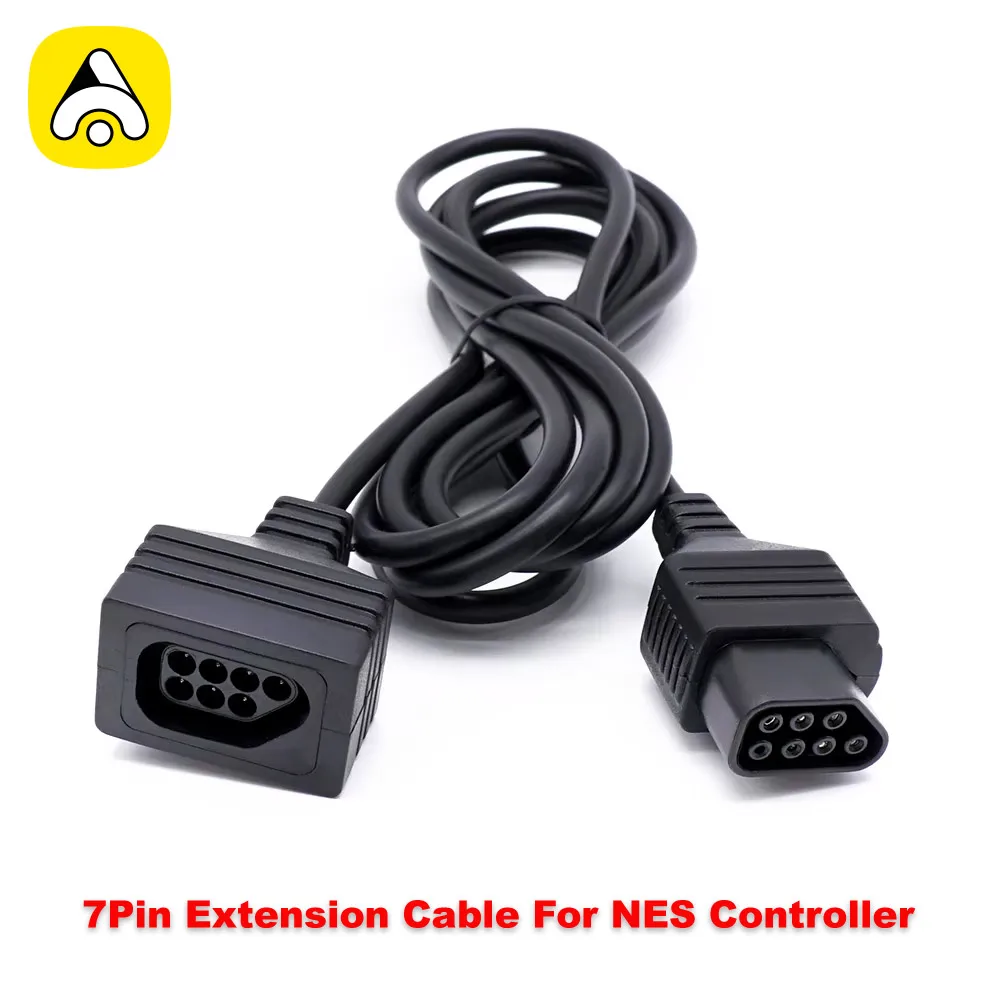 Cable de extensión del controlador de juego Mini Cable clásico de 1,8 m de 7 pines para NES