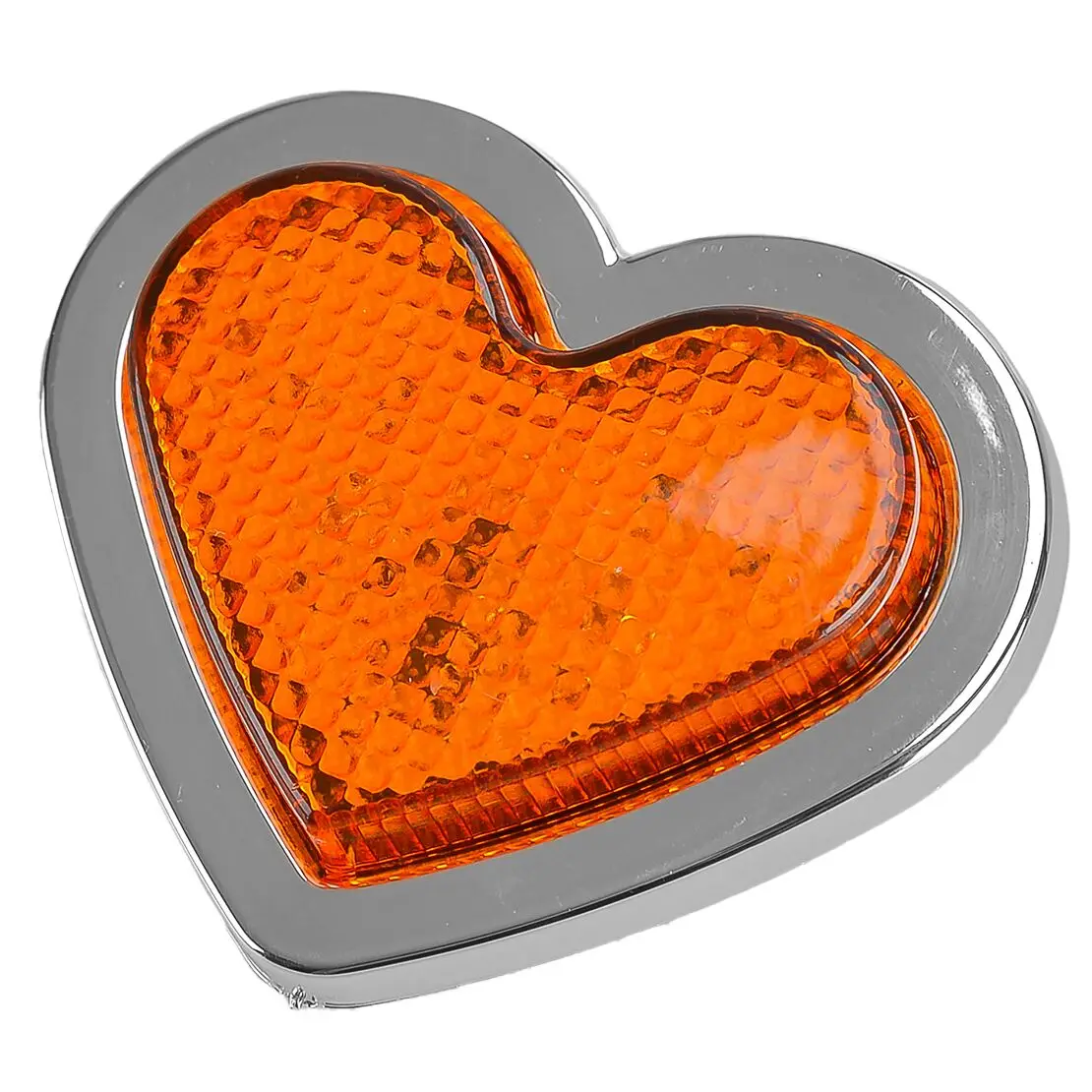 Amber Heart Shaped Side Marker LED Light Turn Signal Indicator Lamp for 12-24V Car Van Truck Trailer Universal