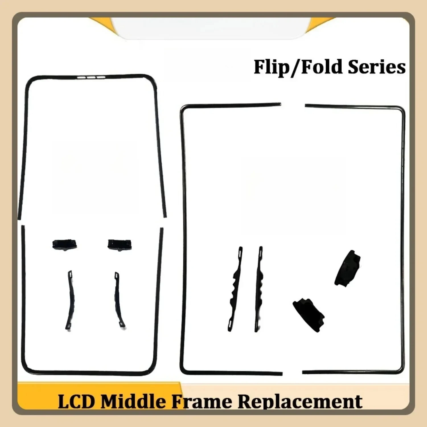 Z Fold 6/5/4 & Flip F956/F946 Front Bezel & LCD Holder Repair Kit, Aftermarket Replacement