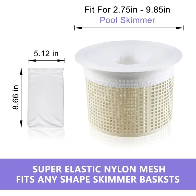 60-Pack of Pool Filter Socks - Clean the Filter and Garbage Bag and Leaves for in-Ground and Above Ground Pools Tool Retail