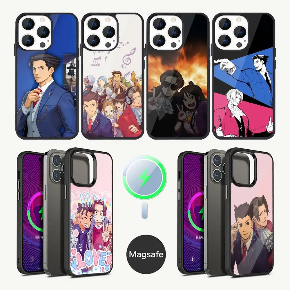 

Game Ace A- Attorney Phone Case For iPhone 16,15,14,13,12,11,Plus,Pro,Max Mini Magsafe Magnetic Wireless Charging