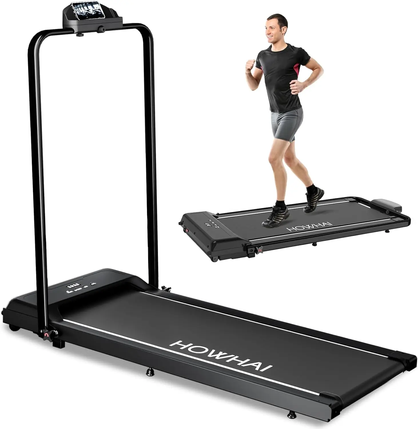 

Pad Treadmill, Under Desk Treadmill, Foldable Treadmill, 6.2 MPH Walking Treadmill with Remote Control and LED Display,