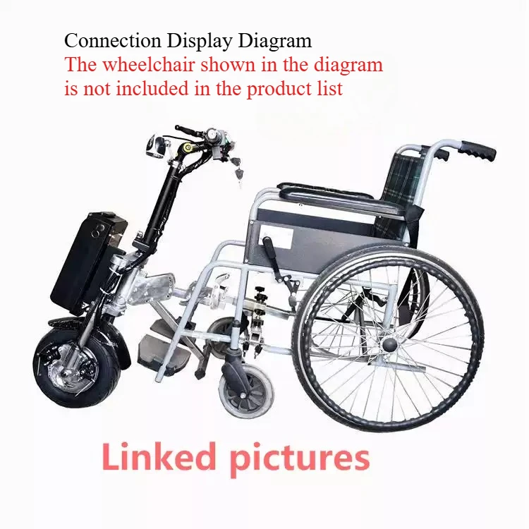 Wheelchair Front Modification Front Drive Wheelchair Traction Electric Vehicle Head Wheelchair Quick Dismantling and Folding