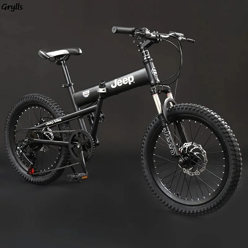 Grylls folding variable speed portable bike Male/female student bike Medium child/teen bike Carbon steel folding bike