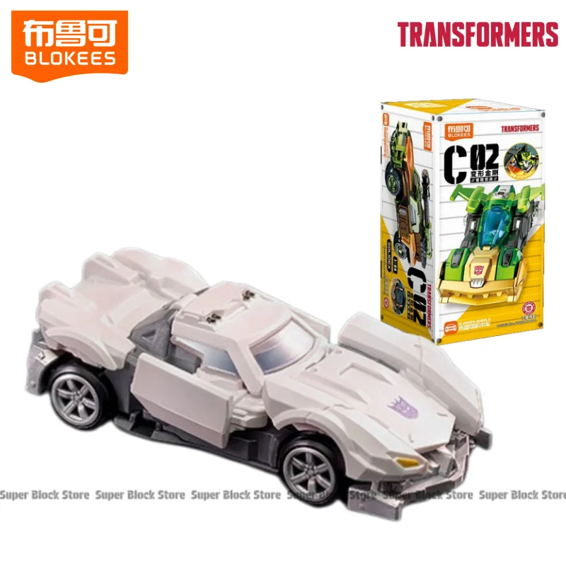 Op voorraad Blokees Transformers Car C02-serie: Roadbuster Pipes Thunder Speed ​​Assembly Model Ornamenten Collectie Cadeau