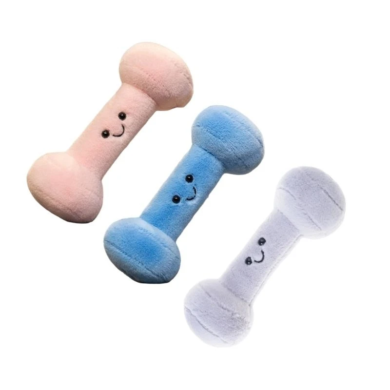 赤ちゃんに優しいダンベル型ぬいぐるみスローピロー早期学習感覚ギフトブルー 15UB