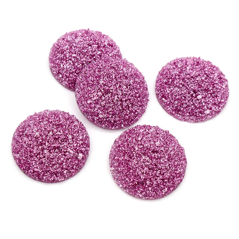 10pcs 20mm 25mm Mix Colors Natural Ore Style Flat Back Resin Cabochons Dome DIY Jewelry Making Supplies Fidings