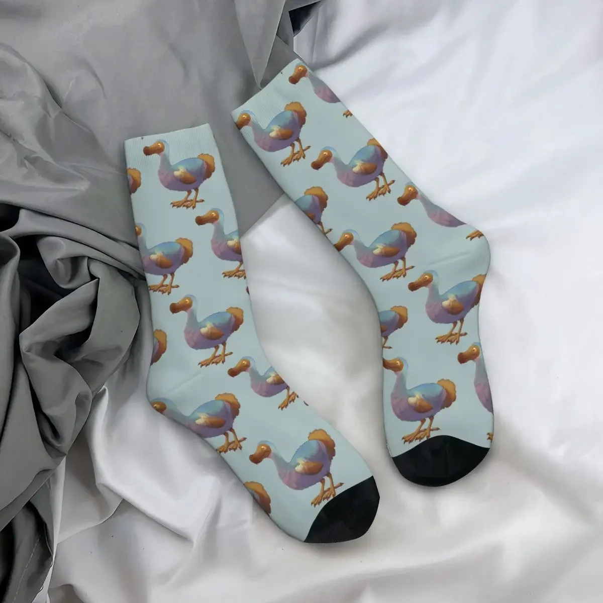 Chaussettes Dodo Bird Harajuku pour hommes et femmes, bas super doux, chaussettes longues toutes saisons, accessoires pour cadeaux