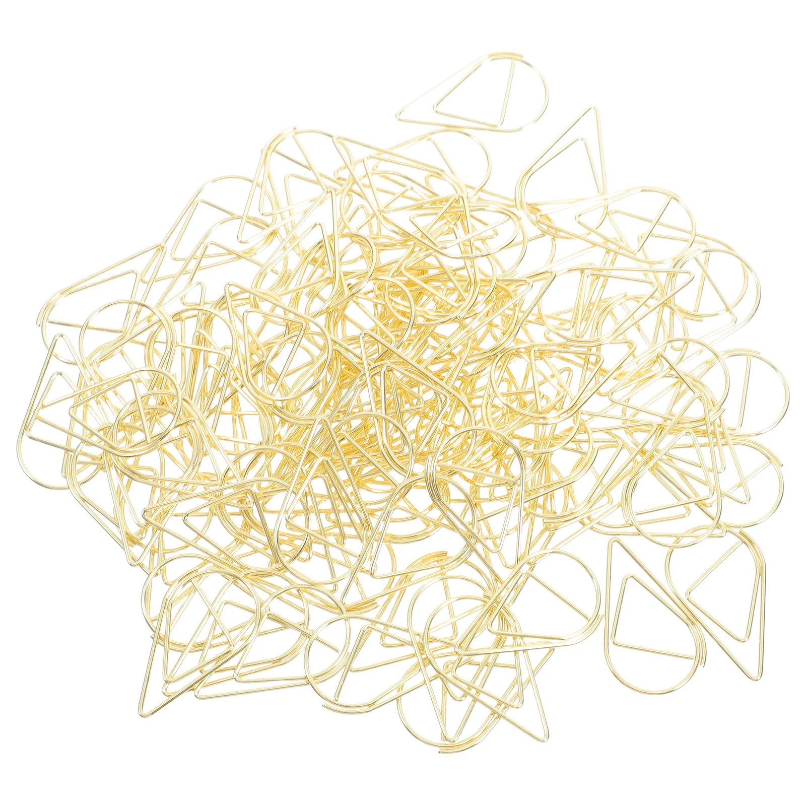 دمعة ورقة كليب 100 قطعة الذهب ملف معدني المشابك أصحاب المستندات الإبداعية مكتب اللوازم المدرسية القرطاسية التنظيمية #4