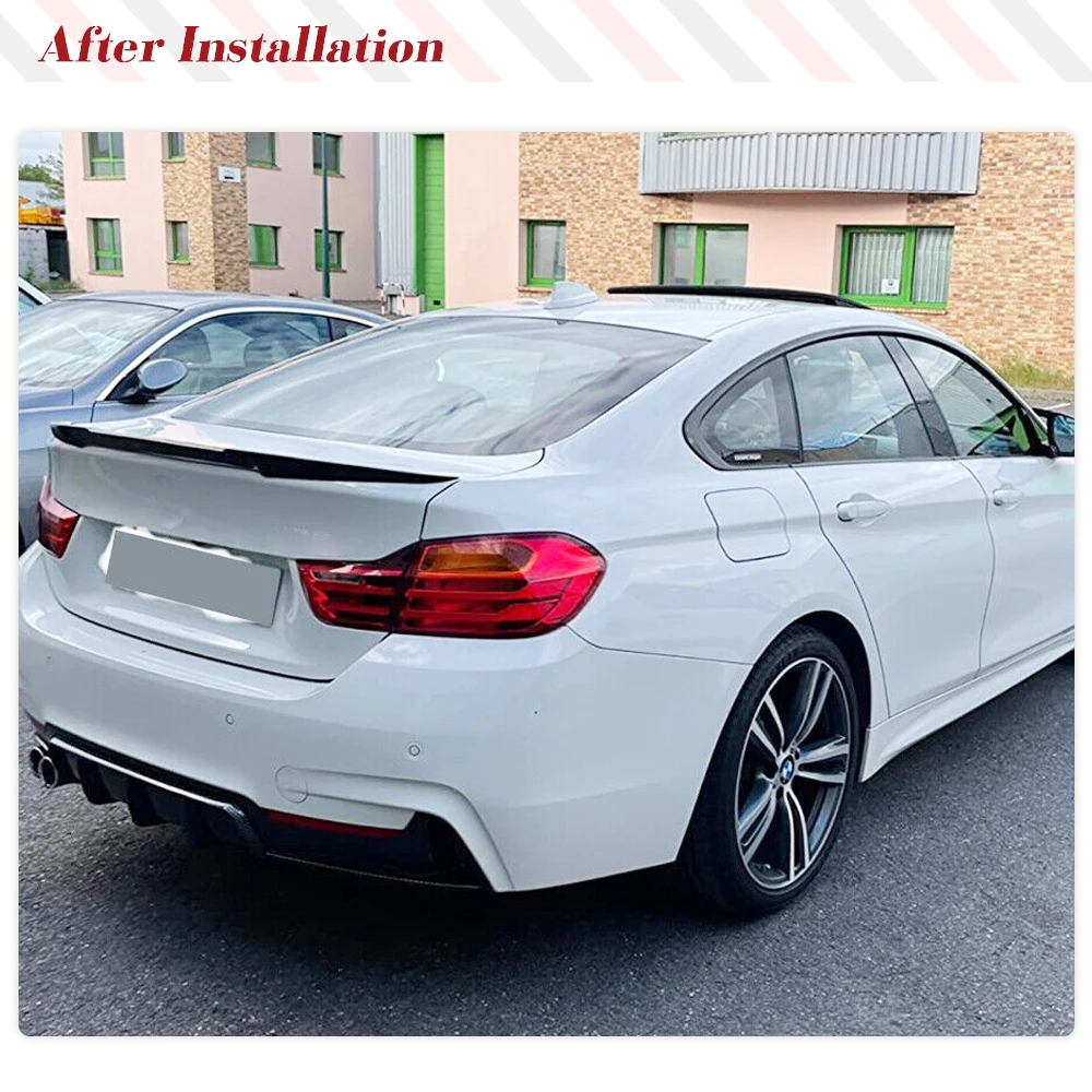 Autorennen Heckspoiler Boot Lippen flügel Spoiler für BMW 4er F36 Gran Coupé 4 Tür 2014-2019 Kohle faser Renn lippe