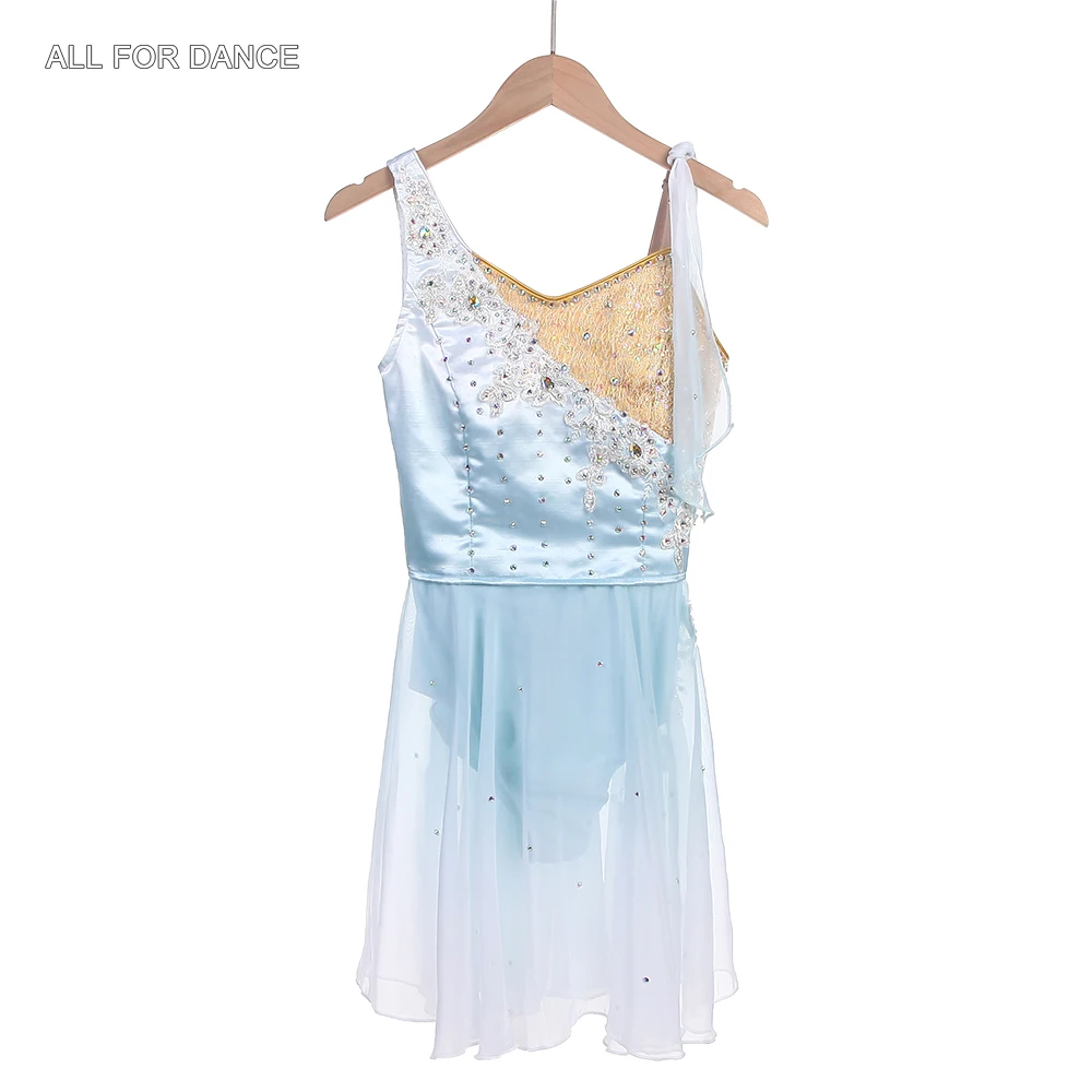 B24111 Customized Ombre blue Professional Romantic Ballet Tutu Girls and Women Cupid Ballet Tutu Dress