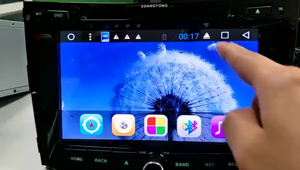 China manufacturer dashboard touch screen android ssangyong tivoli car radio cd mp3