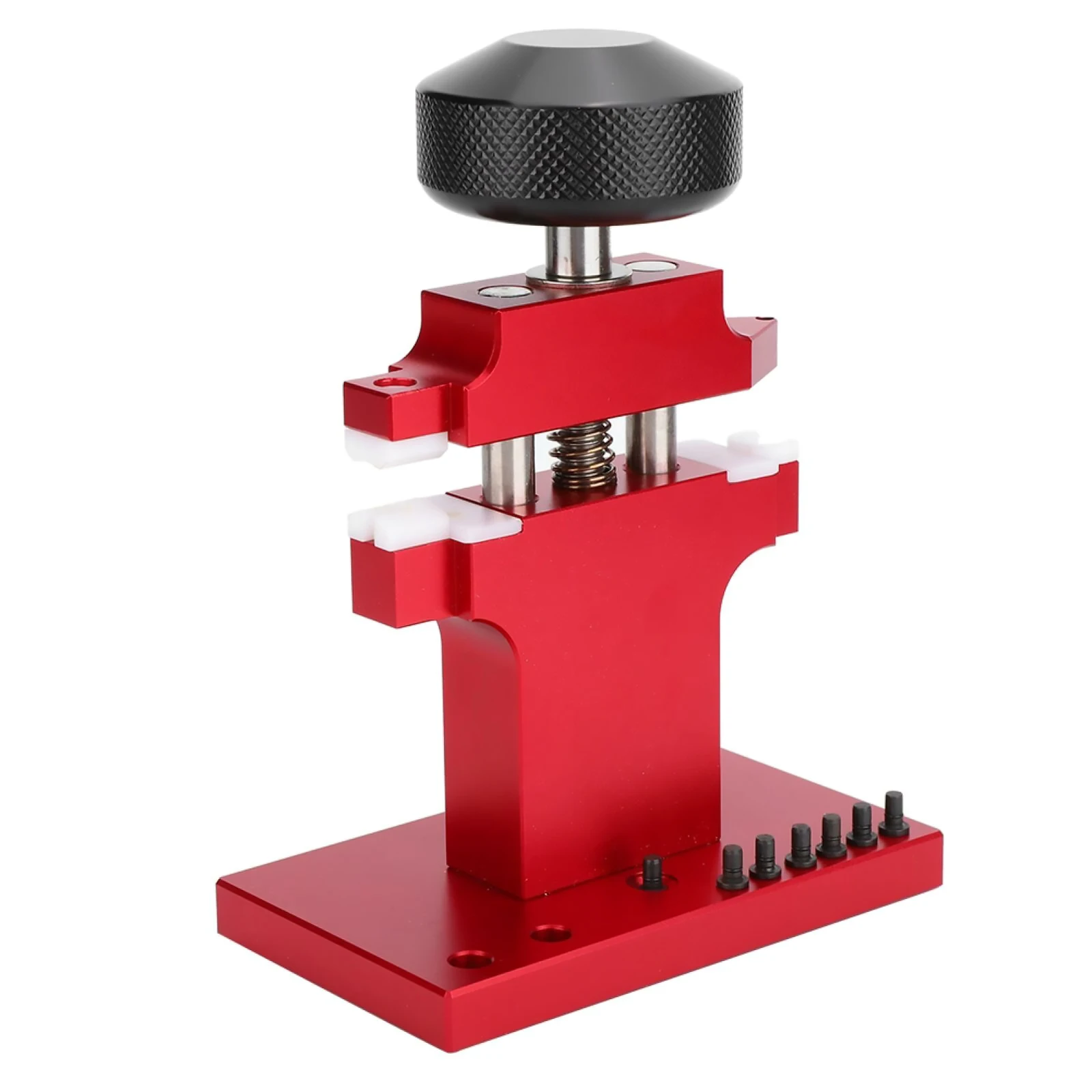 Iron Watch Crown/Friction Tube Removal Pusher Press Tool with 7 Bits 1.55-2.95mm, Durable Watchmaker Repair Machine