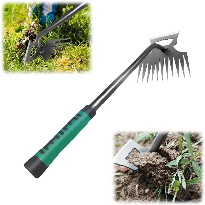 

Efficient and Durable Manual Weed Puller Tool with Upgraded 6 Teeth - Multifunctional Design for Precise Uprooting and Debris Re