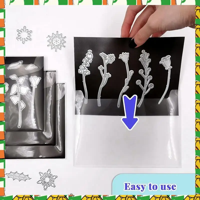 

12Pcs Clear Stamp And Die Storage Bag With 12Pcs Rubber Magnetic Sheets, Die Storage Set With 2Pcs Tweezers Reusable Durable