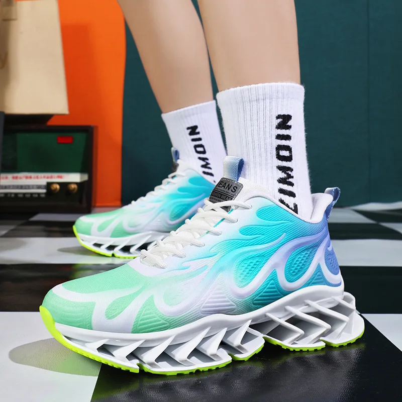 

New High Elasticity Men's Shoes Casual Sports Shoes Lightweight Shock-absorbing Running Shoes Men Breathable Non Slip Sneakers