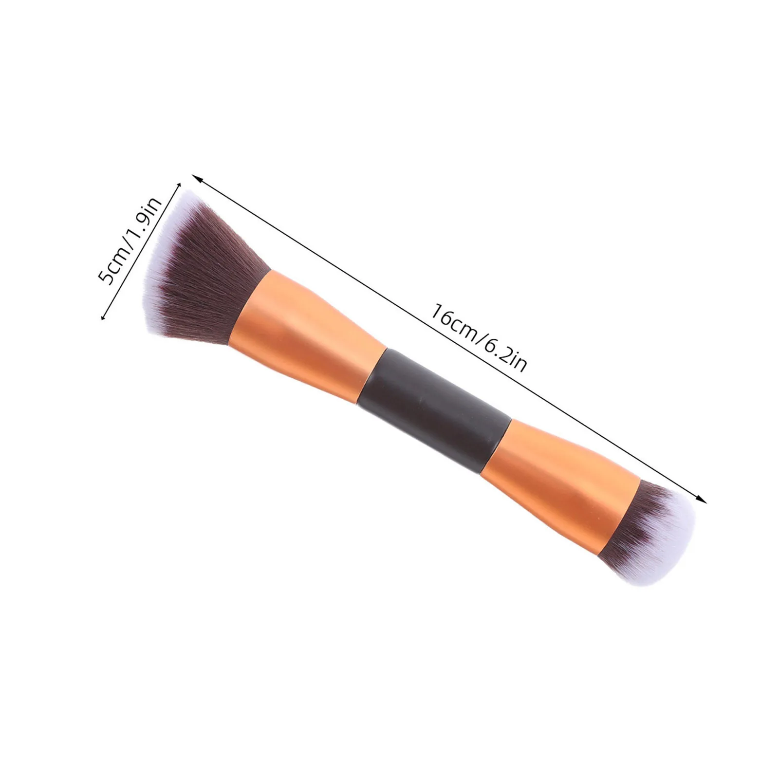 1 قطعة فرشاة البودرة السائبة ذات نهاية مزدوجة فرشاة ماكياج محمولة أداة مكياج احترافية مستلزمات التجميل