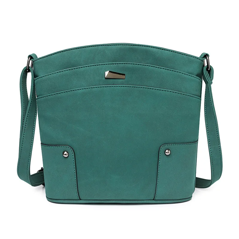 New retro multi-layer PU women's simple and high-end messenger women's shoulder bag