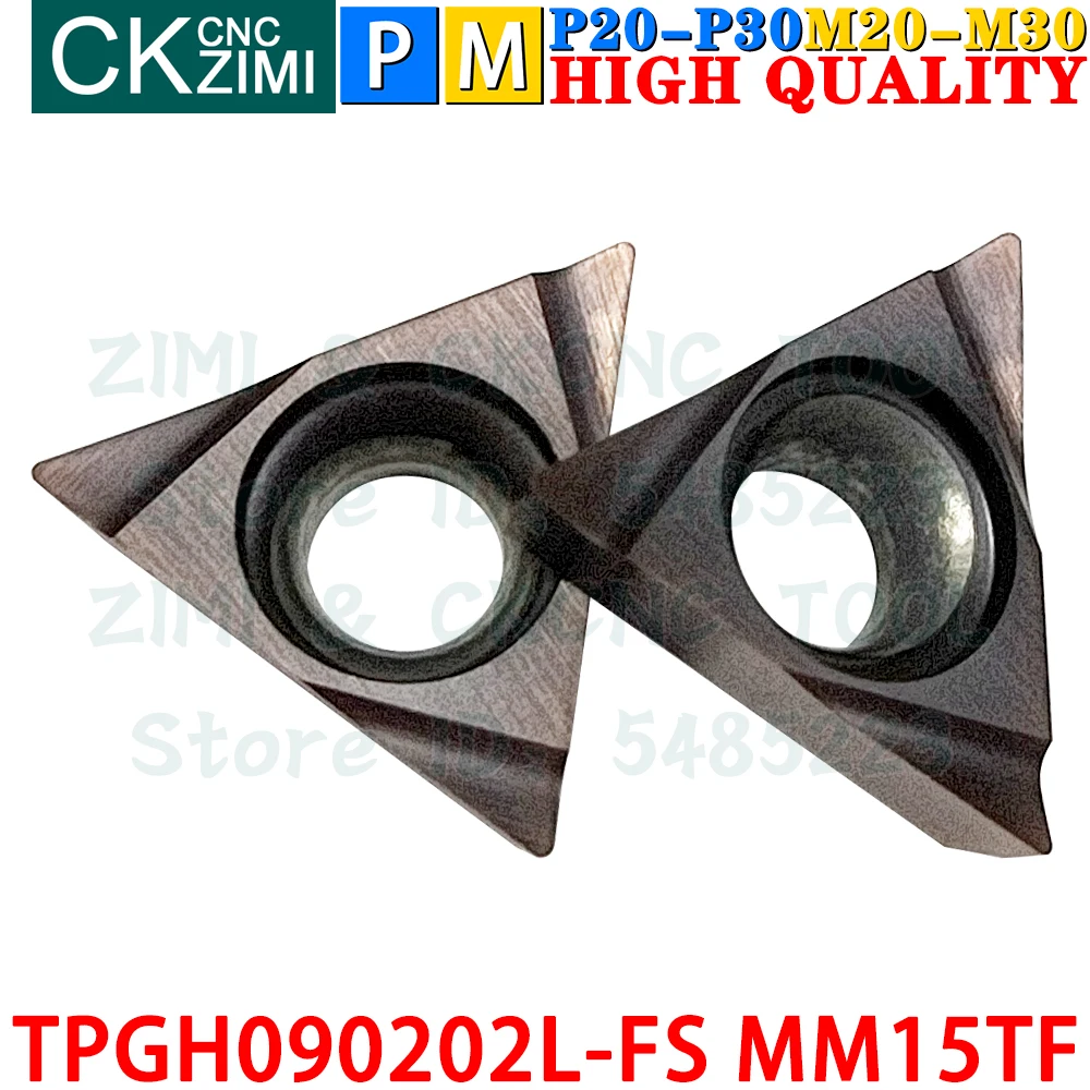 TPGH TPGH090202L-FS MM15TF TPGH 090202L FS MM15TF Inserções de carboneto Ferramentas de pastilhas de torneamento de mandrilamento fino Inserções de Máquina TPGH TPGT Barra de Mandrilamento Ferramentas de corte de torno