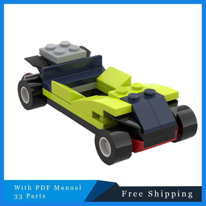 

33 PCS Urban Small Convertible Racing Car Moc Building Blocks DIY Assemble Bricks Traffic Educational Creative Display Toys Gift